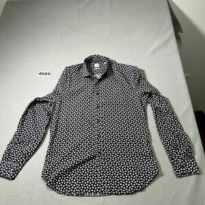 Camicissima Trendy Dress Shirt Mens 16/41 Blue White Geometric Career Formal